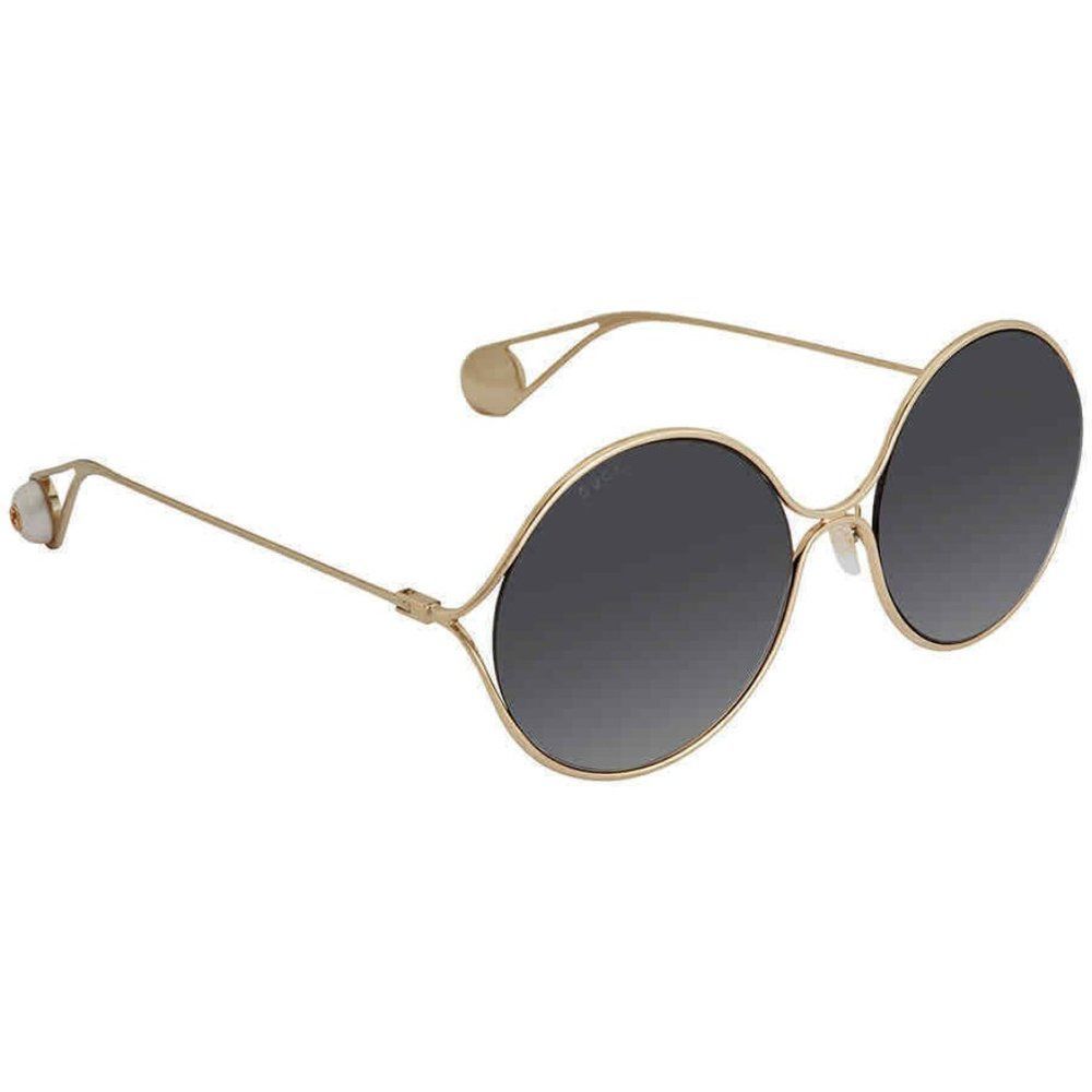 NEW Gucci Grey and Gold Round Women's Sunglasses